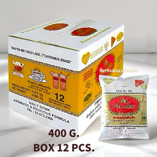 CHATRAMUE BRAND - THAI TEA MIX EXTRA GOLD 400 G. (BOX 12 PCS.)