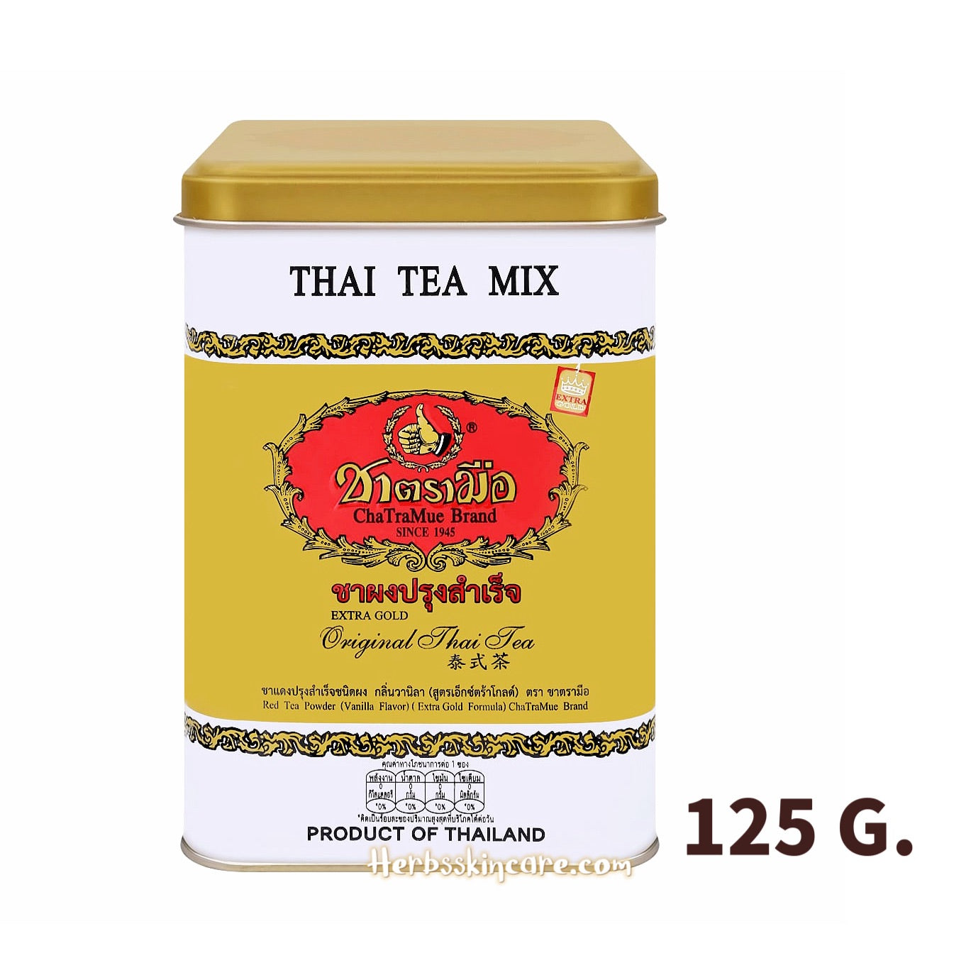 MARCA CHATRAMUE - TÉ TAILANDÉS ORIGINAL (EXTRA DORADO) 125 G.