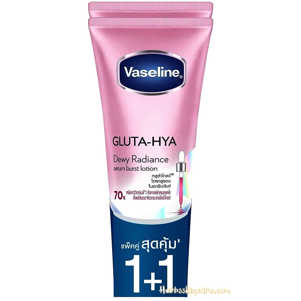 VASELINE HEALTHY BRIGHT GLUTA-HYA SERUM BURST LOCIÓN 290 ML. (SET 2 PZS.)
