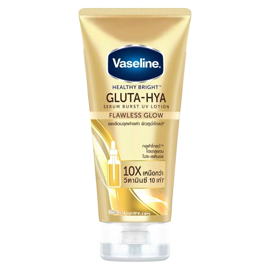 VASELINA HEALTHY BRIGHT GLUTA-HYA SERUM BURST LOCIÓN UV (PIEL RADIANTE - DORADA) 290 ML.