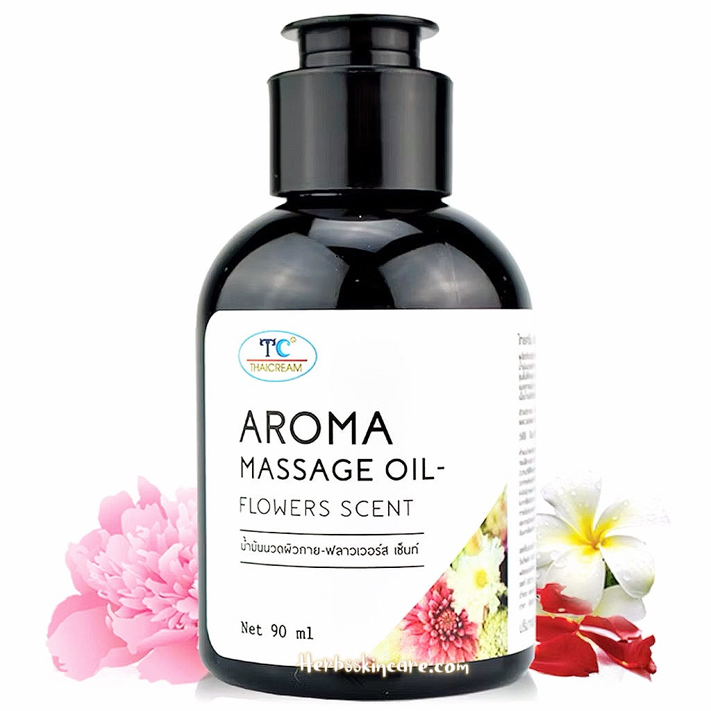 TC AROMA MASSAGE OIL 90 ML. (FLOWERS SCENT)