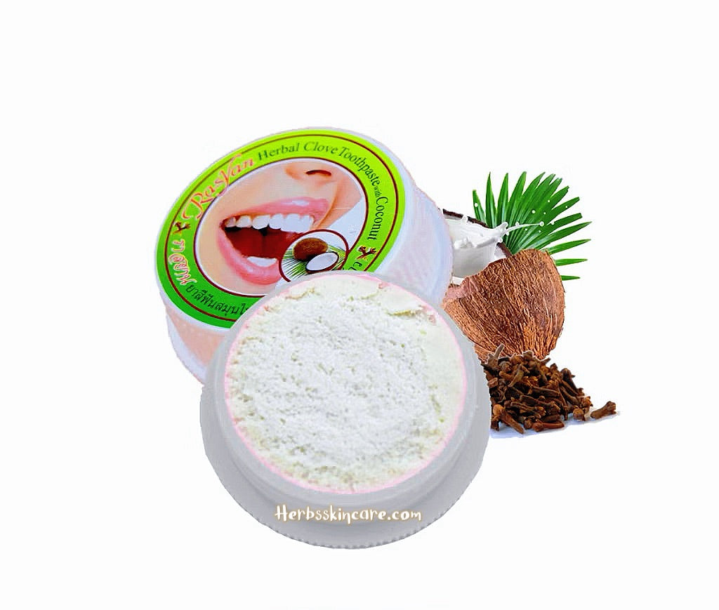 RASYAN HERBAL CLOVE TOOTHPASTE WITH COCONUT & ALOVE VERA 25 G. (BOX 12 PCS.)