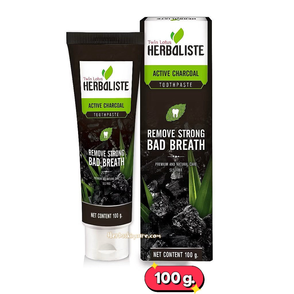 TWIN LOTUS HERBALISTE ACTIVE CHARCOAL TOOTHPASTE 100 G.
