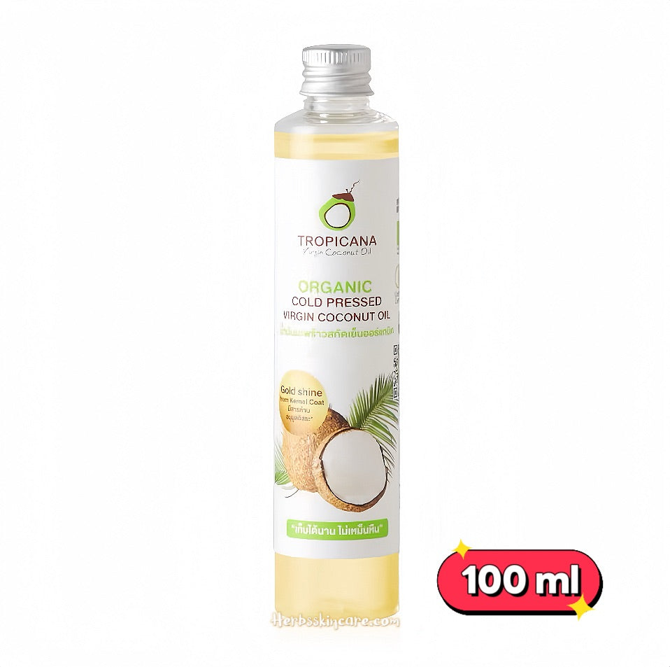 TROPICANA ORGANIC COLD PRESSED VIRGIN COCONUT OIL 100 ML.