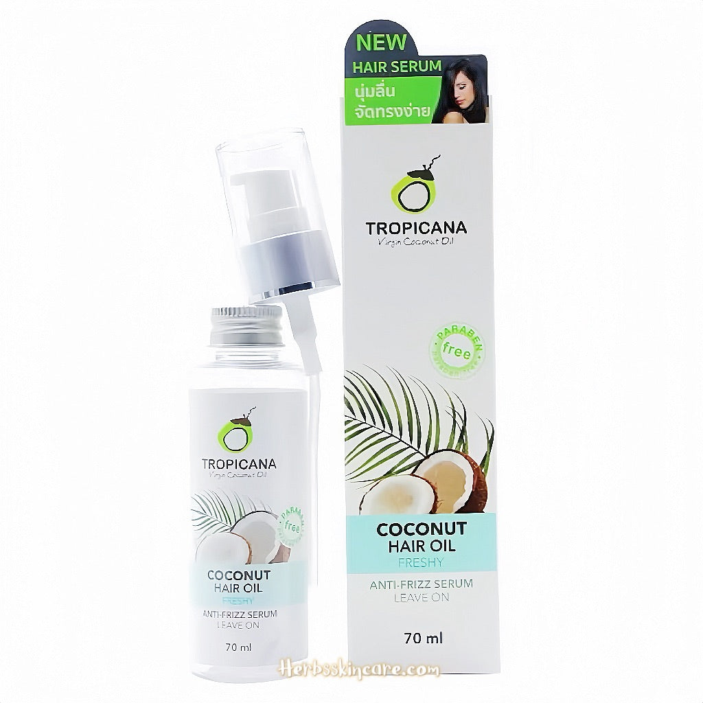 TROPICANA ORGANIC COCONUT HAIR OIL FRESHY 70 ML.