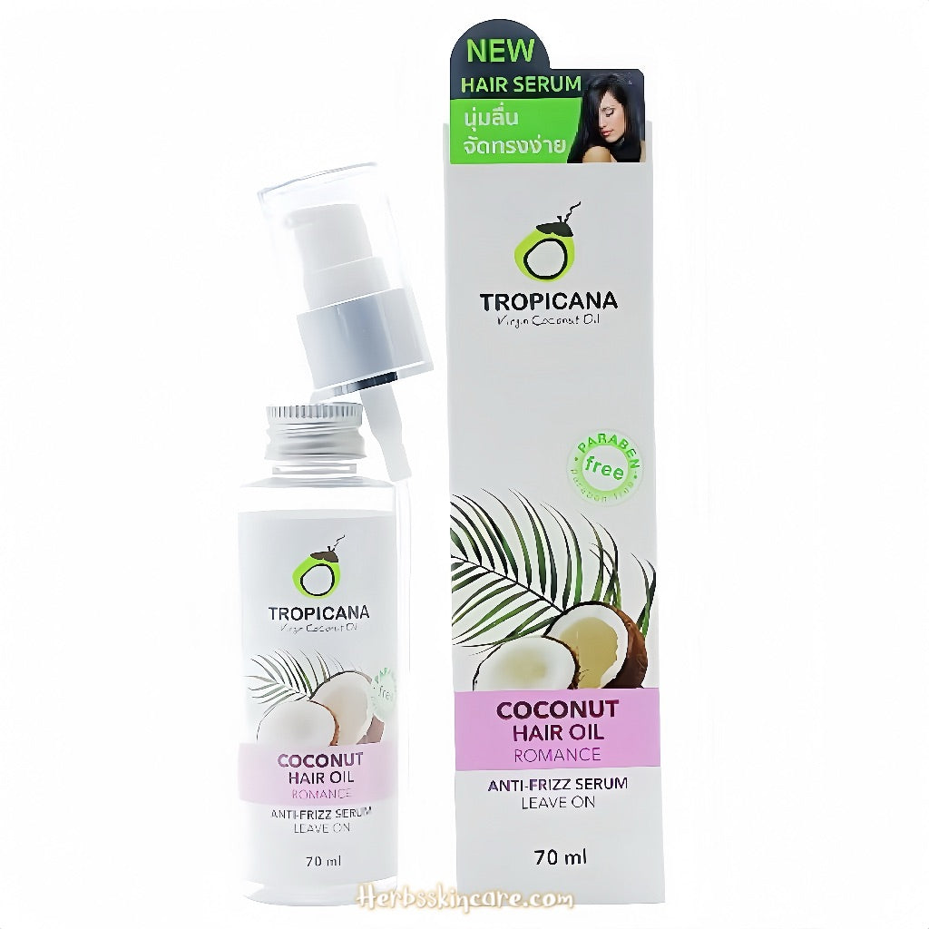 TROPICANA ORGANIC COCONUT HAIR OIL ROMANCE 70 ML.