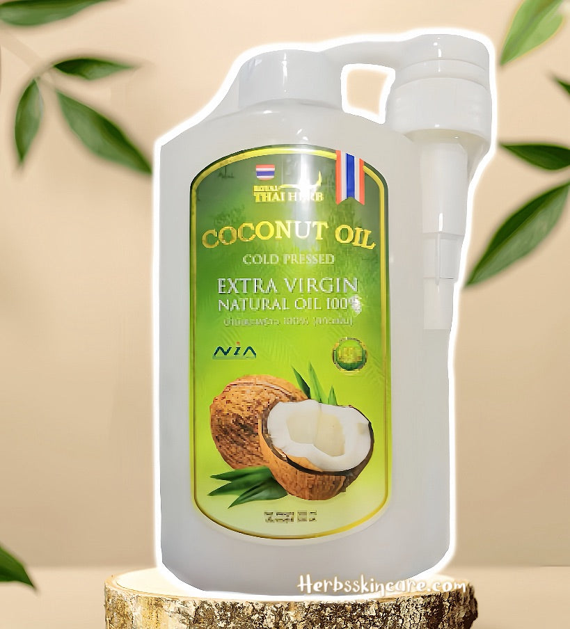 ROYAL THAI HERB COCONUT OIL COLD PRESSED EXTRA VIRGIN NATURAL 100% (500 ML.)