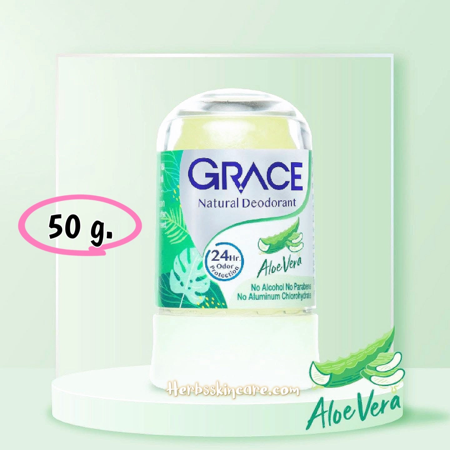 GRACE NATURAL DEODORANT 50 G. (ALOE VERA)