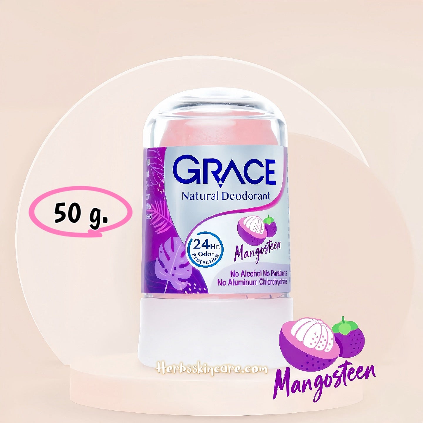 GRACE NATURAL DEODORANT 50 G. (MANGOSTEEN)