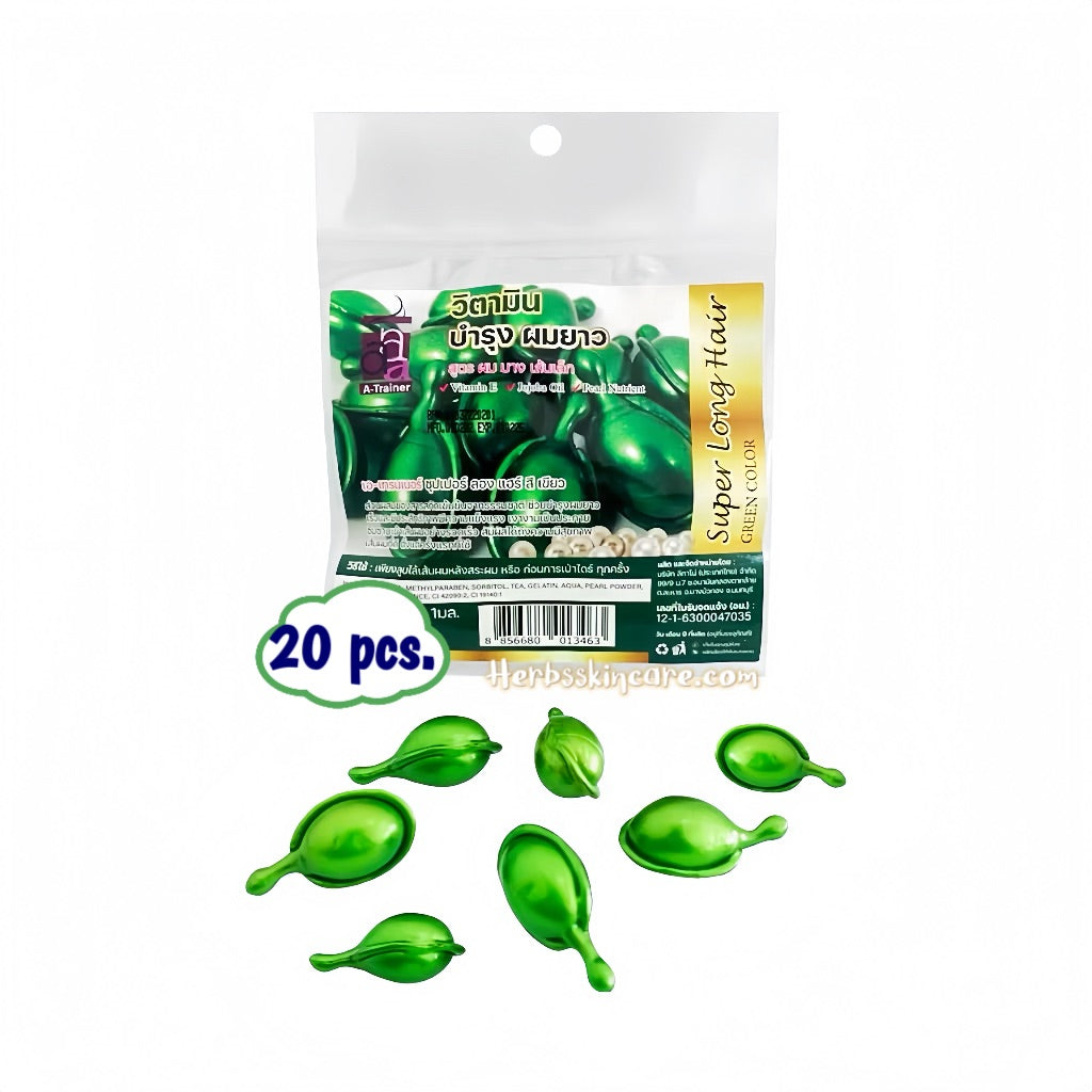 A-TRAINER HAIR VITAMIN CAPSULE FOR THIN HAIR (GREEN 1ML. x 20 CAPSULE)
