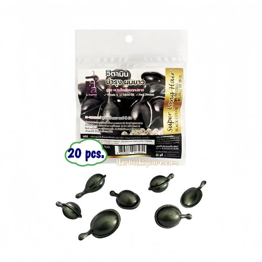 A-TRAINER HAIR VITAMIN CAPSULE FOR DRY AND DAMAGED HAIR (BLACK 1ML. x 20 CAPSULE)