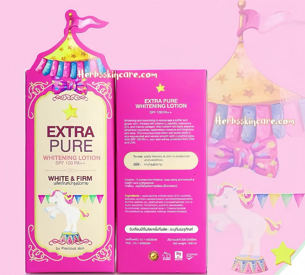 PRECIOUS SKIN EXTRA GLUTA PURE WHITENING LOTION 300 ML.