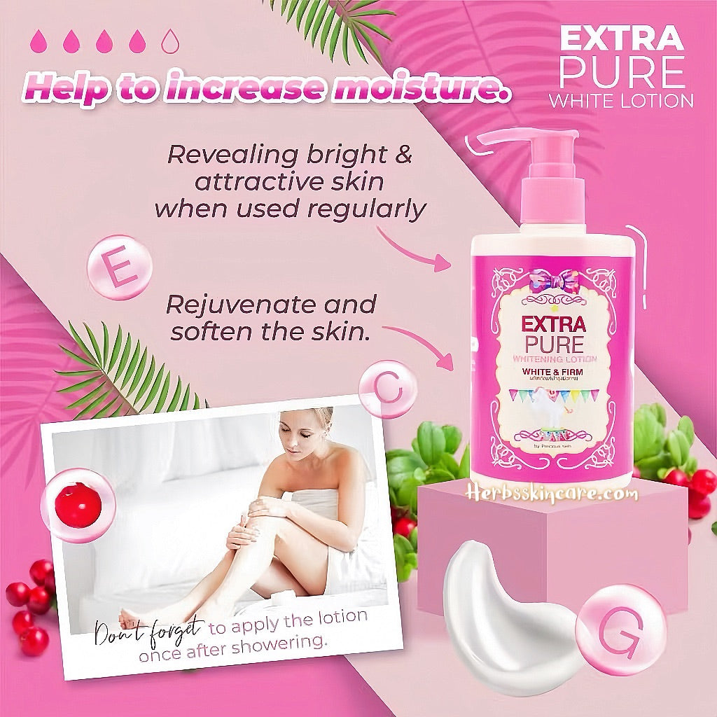 PRECIOUS SKIN EXTRA GLUTA PURE WHITENING LOTION 300 ML.