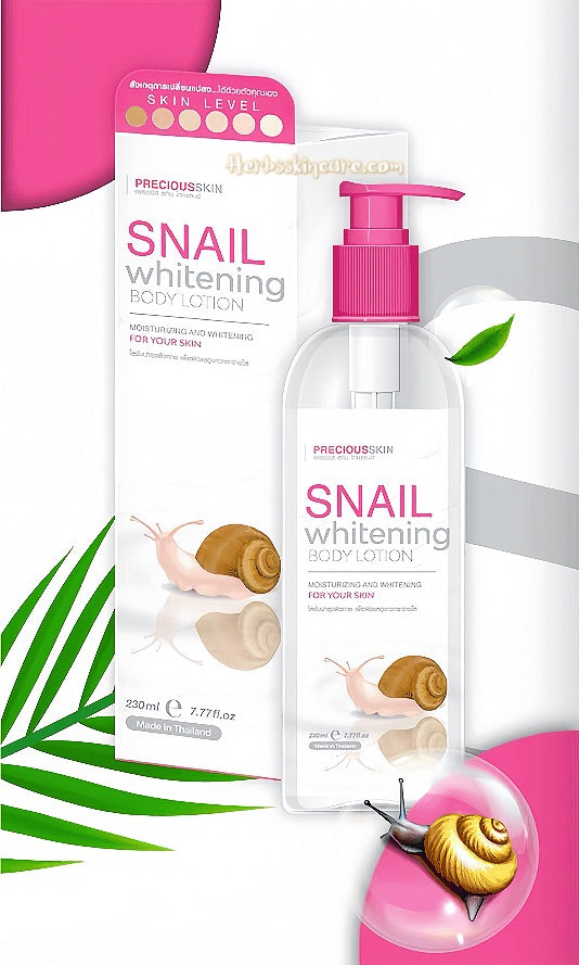 PRECIOUS SKIN SNAIL WHITENING BODY LOTION 230 ML.
