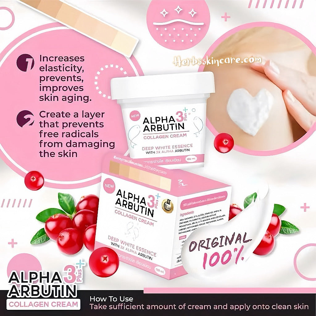 PRECIOUS SKIN ALPHA ARBUTIN COLLAGEN 3PLUS+ CREAM 100 G.