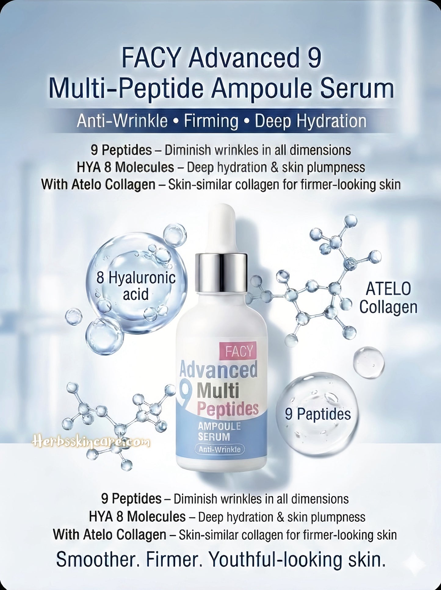 FACY ADVANCED 9 MULTI-PEPTIDE AMPOULE SERUM 30 ML.