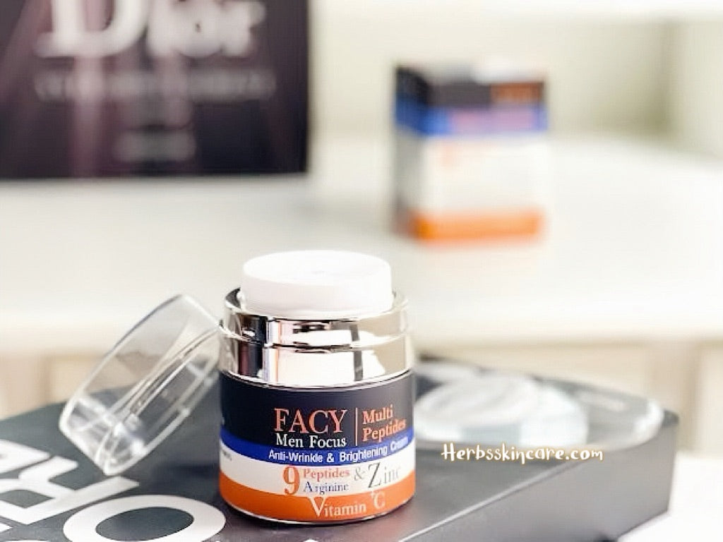 FACY MEN FOCUS MULTI PEPTIDES ANTI-WRINKLE BRIGHTENING CREAM 30 G.