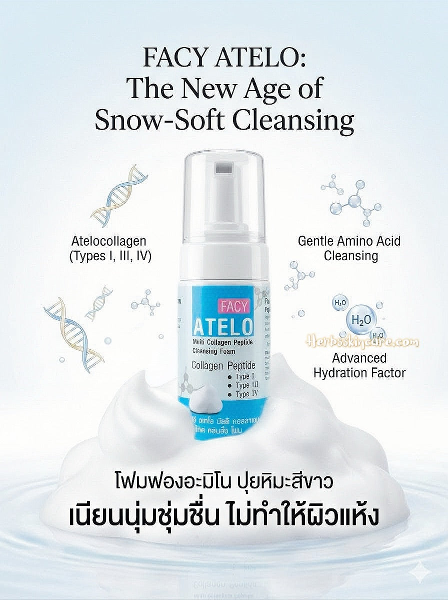 FACY ATELO MULTI COLLAGEN PEPTIDE CLEANSING FOAM 100 G.