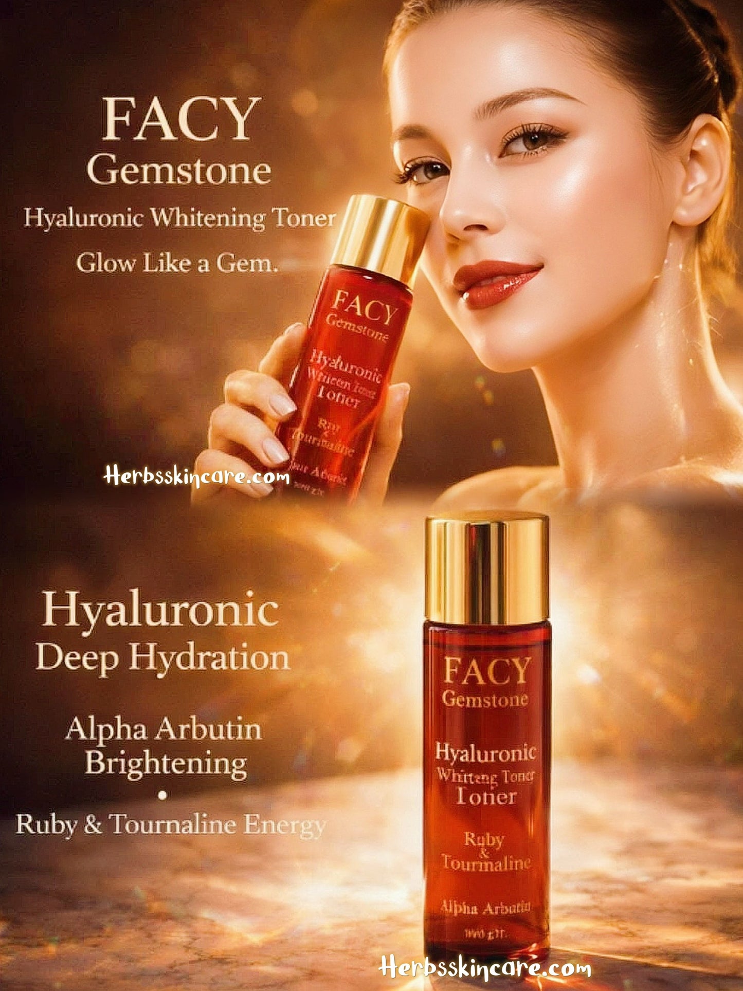 FACY GEMSTONE HYALURONIC WHITENING TONER LOTION 100 ML.