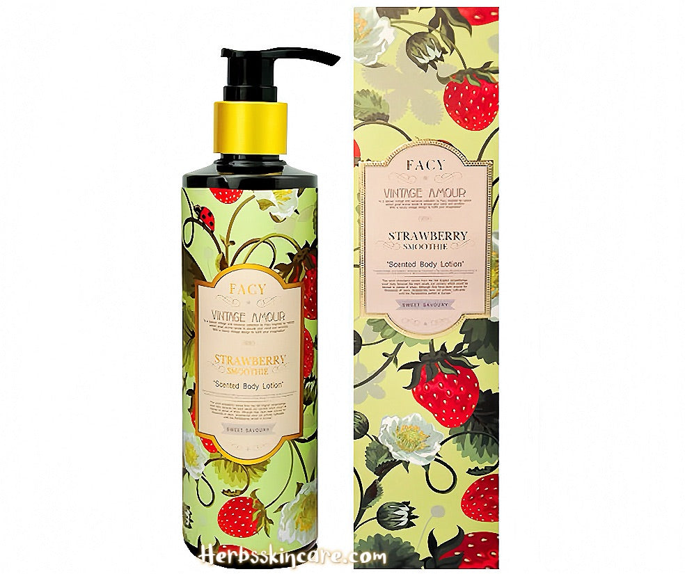 FACY VINTAGE AMOUR STRAWBERRY SMOOTHIE SCENTED BODY LOTION 200 ML.