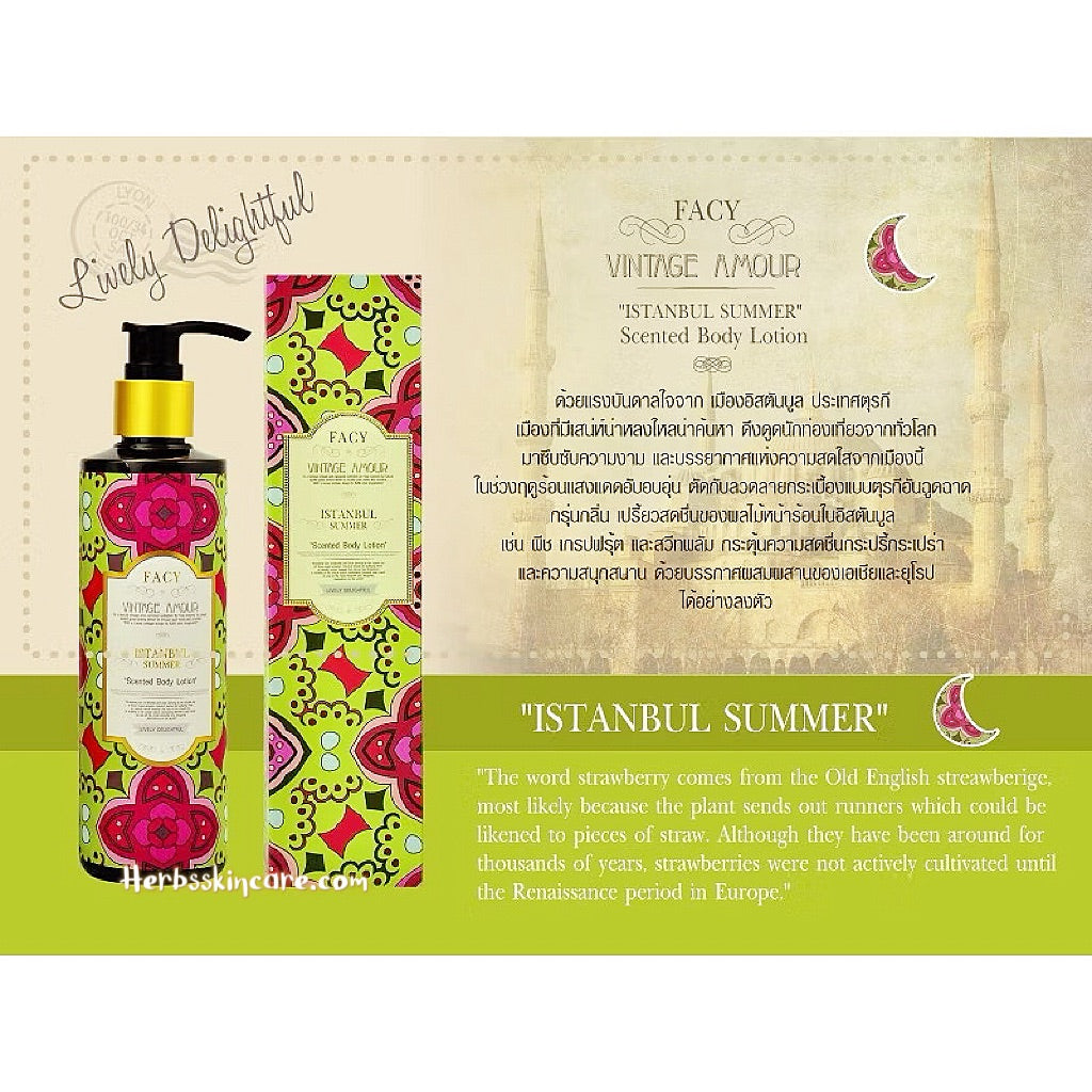 FACY VINTAGE AMOUR ISTANBUL SUMMER SCENTED BODY LOTION 200 ML.