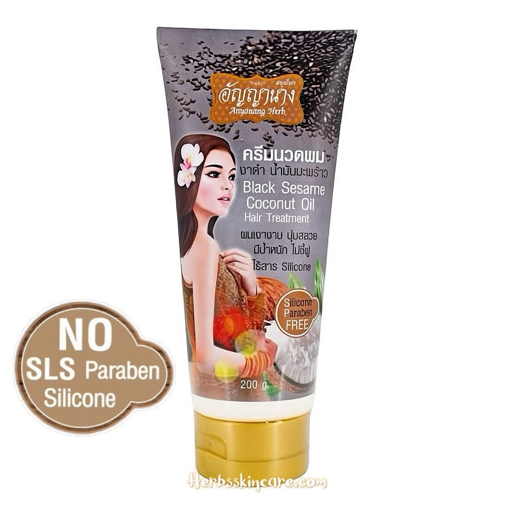 ANYANANG HERB BLACK SESAME COCONUT OIL HAIR TREATMENT 200 G.