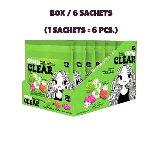 HANDY HERB O! MY BEAUTI GUMMY CLEAR SKIN FORMULA / BOX 6 SACHETS (1 SACHETS = 6 PCS.)