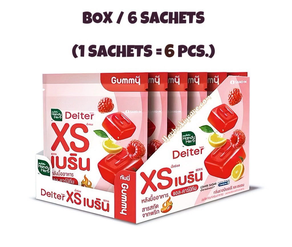 HANDYHERB DEITER XS PLOCK & BERIN - SABOR FRAMBUESA Y LIMÓN / CAJA 6 SOBRES (1 SOBRE = 4 UNIDADES)