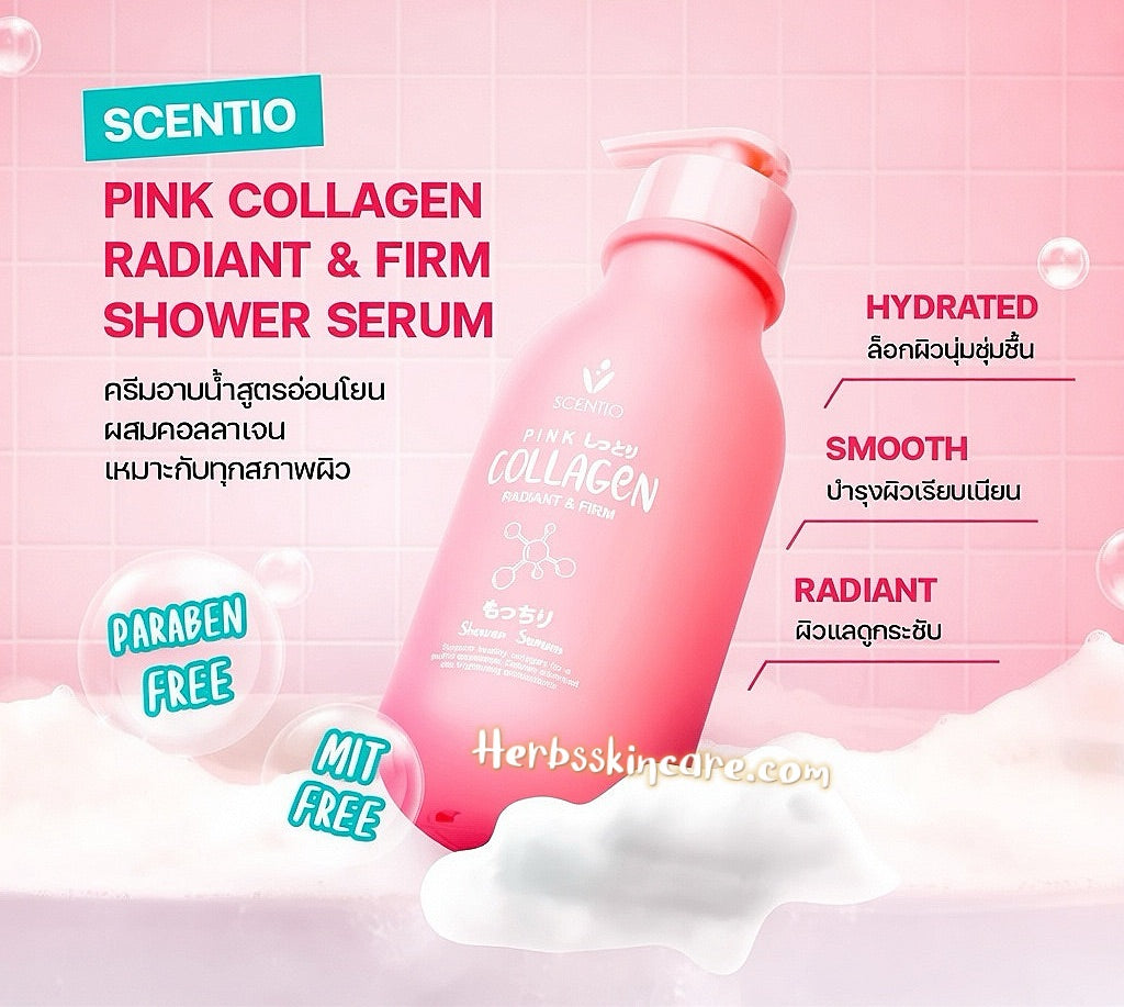 BEAUTY BUFFET SCENTIO PINK COLLAGEN SERUM DE DUCHA RADIANTE Y REAFIRMANTE 350 ML