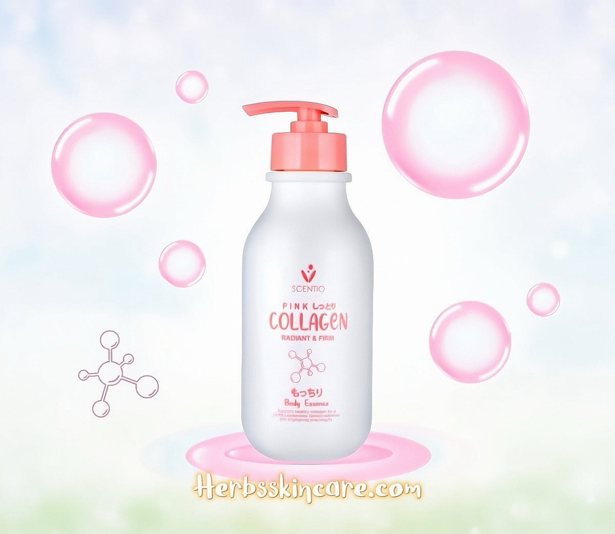BEAUTY BUFFET SCENTIO PINK COLLAGEN SERUM DE DUCHA RADIANTE Y REAFIRMANTE 350 ML.