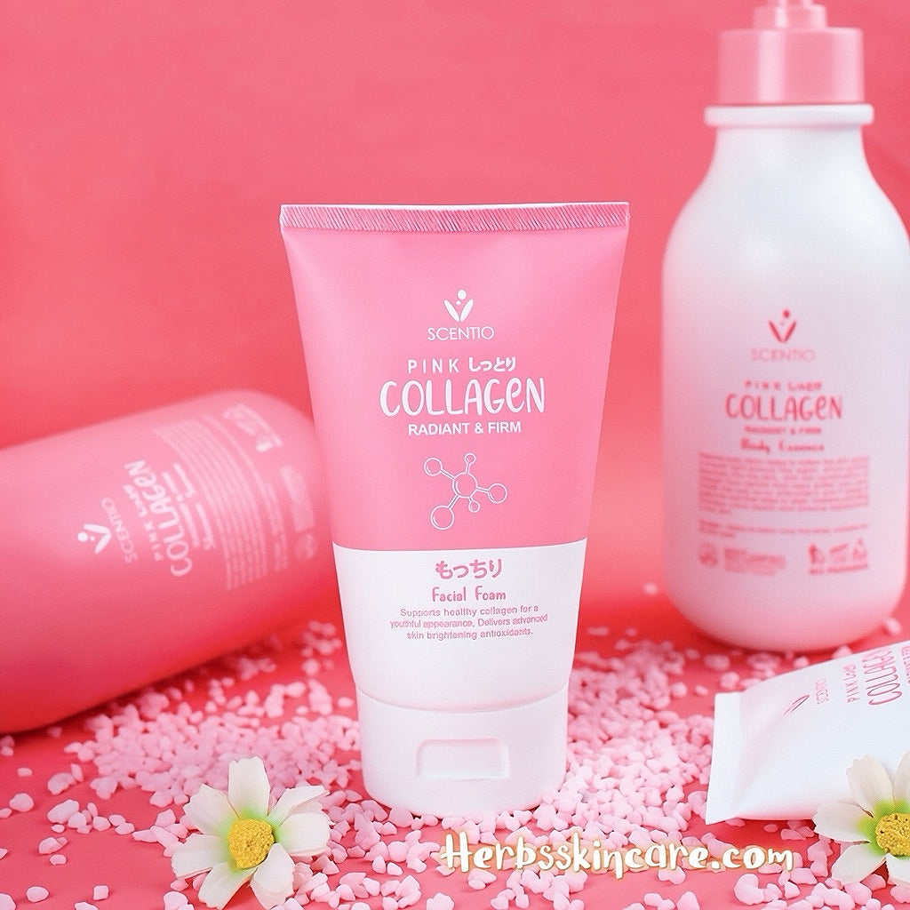 BEAUTY BUFFET SCENTIO PINK COLLAGEN ESPUMA FACIAL RADIANTE Y REAFIRMANTE 100 ML.