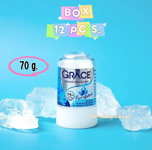 GRACE NATURAL DEODORANT 70 G. (PURE & NATURAL) BOX 12 PCS.