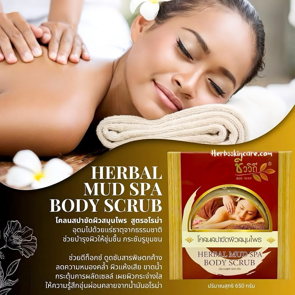BIO WAY HERBAL MUD SPA BODY SCRUB 650 G.