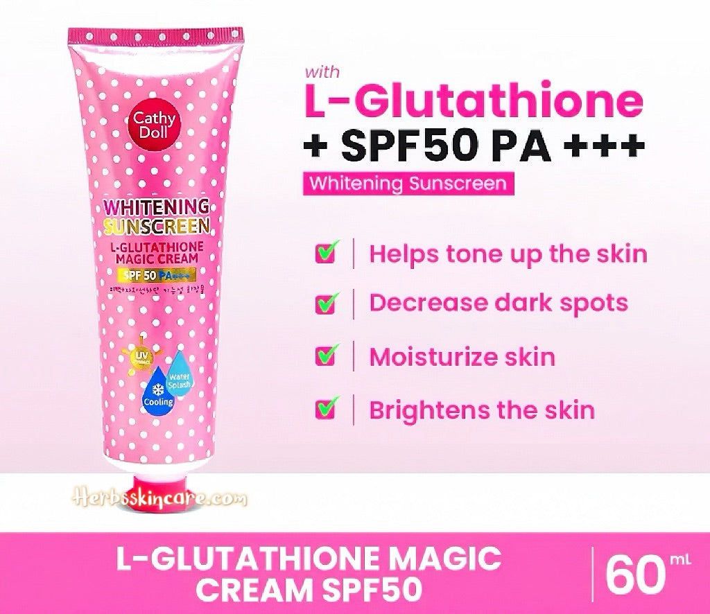 CATHY DOLL L-GLUTATHIONE MAGIC CREAM SPF50 PA+++ 60 ML.