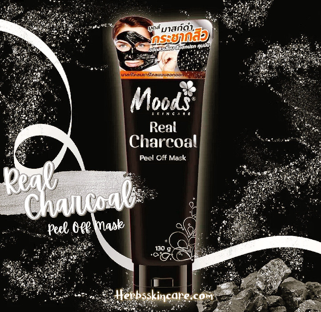 MOODS SKIN CARE REAL CHARCOAL BLACK PEEL OFF MASK 130 G.