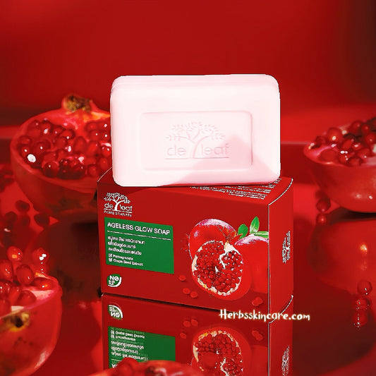 DE LEAF POMEGRANATE AGELESS GLOW SOAP 100 G.