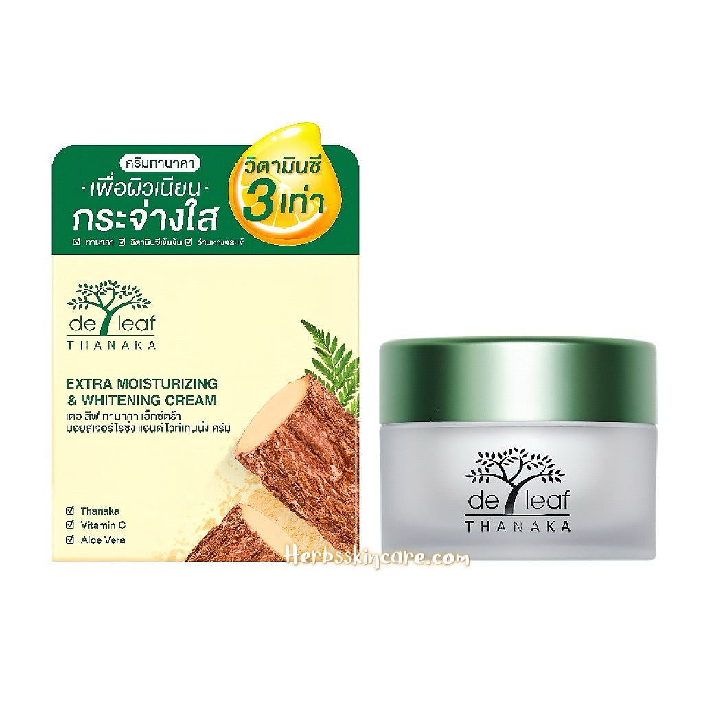 DE LEAF THANAKA EXTRA MOISTURIZING & WHITENING CREAM 40 G.