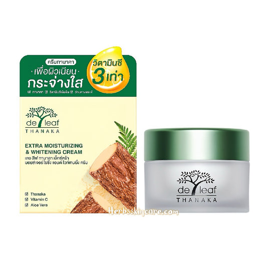 DE LEAF THANAKA EXTRA MOISTURIZING & WHITENING CREAM 40 G.