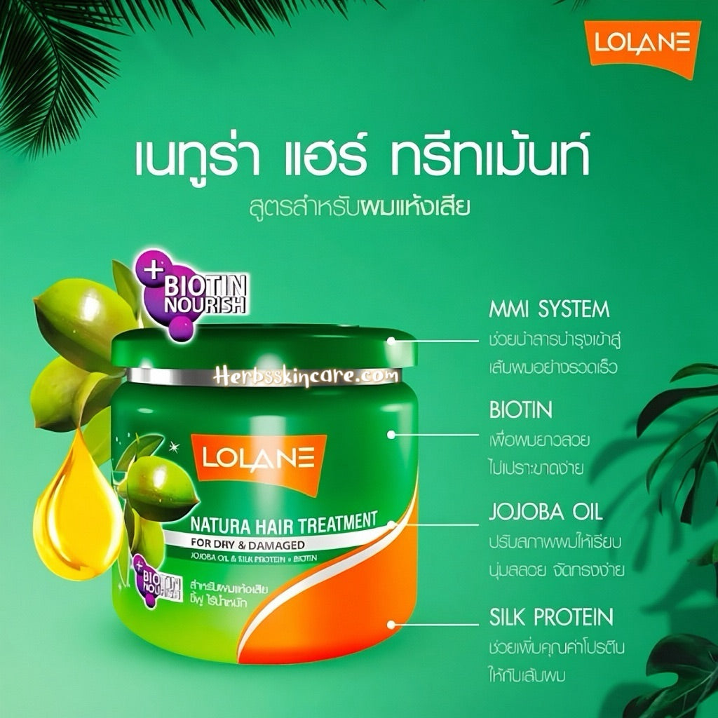 LOLANE NATURA HAIR TREATMENT FOR DRY & DAMAGED HAIR 500 G.