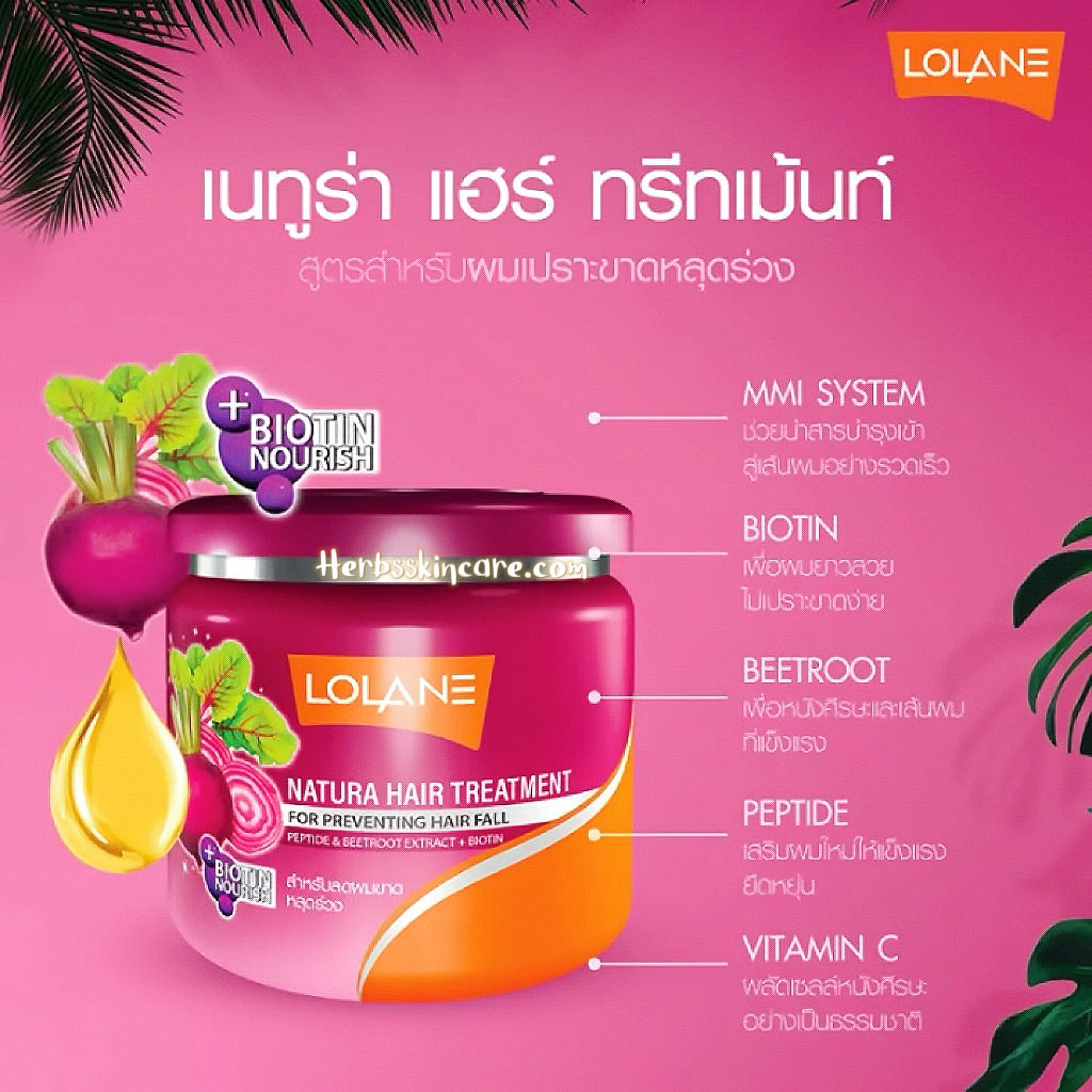 LOLANE NATURA HAIR TREATMENT FOR PREVENTING HAIR FALL 100 G.