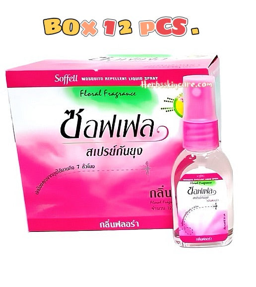 SOFFELL SPRAY - FLORAL (MOSQUITO REPELLENT) 30 ML. (BOX 12 PCS.)