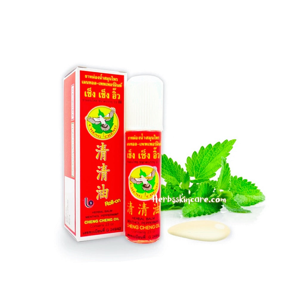 CHENG CHENG OIL ROLL ON 23 CC. (MENTHOL PEPPERMINT FLAVOUR)