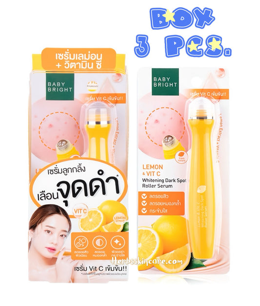 BABY BRIGHT LEMON VIT C SPOT ROLLER 15 ML. (BOX 3 PCS.)