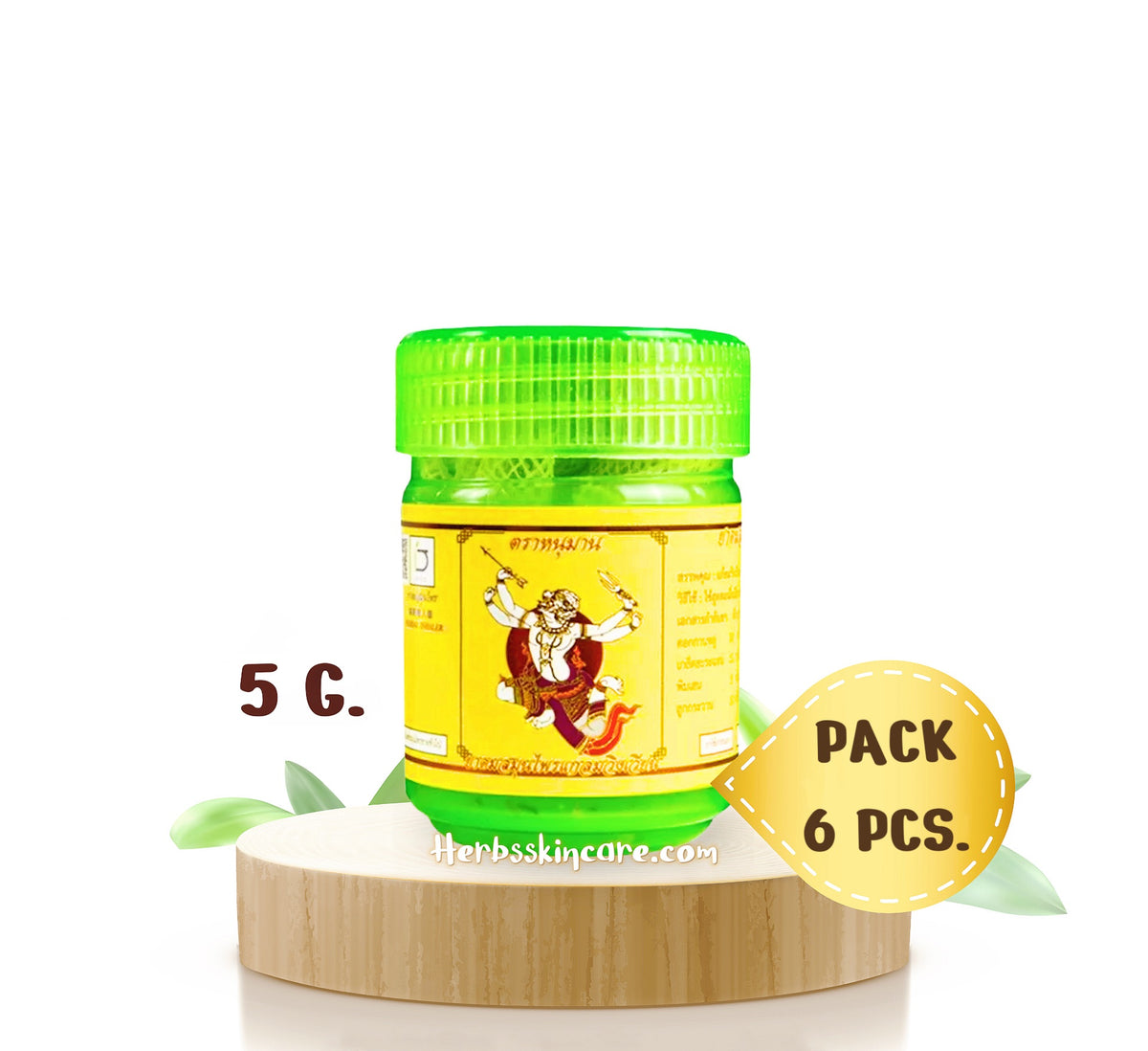HANUMAN BRAND HERBAL INHALER 5 G. (PACK 6 PCS.)