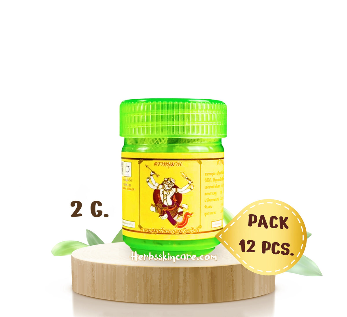 HANUMAN BRAND HERBAL INHALER 2 G. (PACK 12 PCS.)