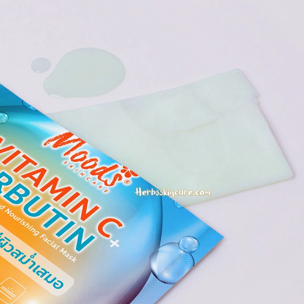 MOODS VITAMIN C + ARBUTIN BRIGHTENING AND NOURISHING FACIAL MASK (BOX 10 PCS.)