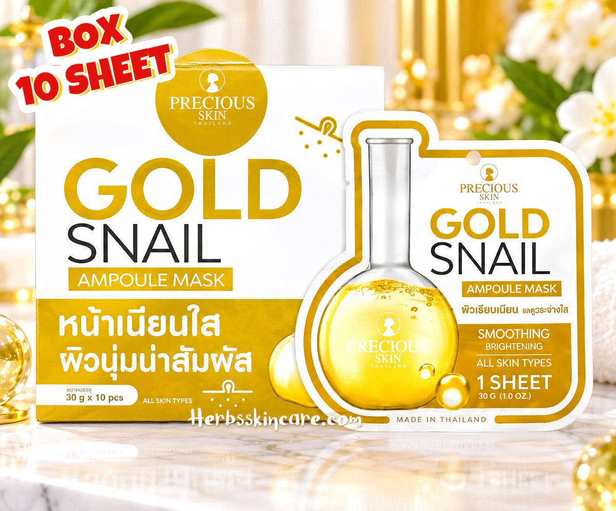 PRECIOUS SKIN GOLD SNAIL AMPOULE MASK  30 G. (BOX 10 PCS.)